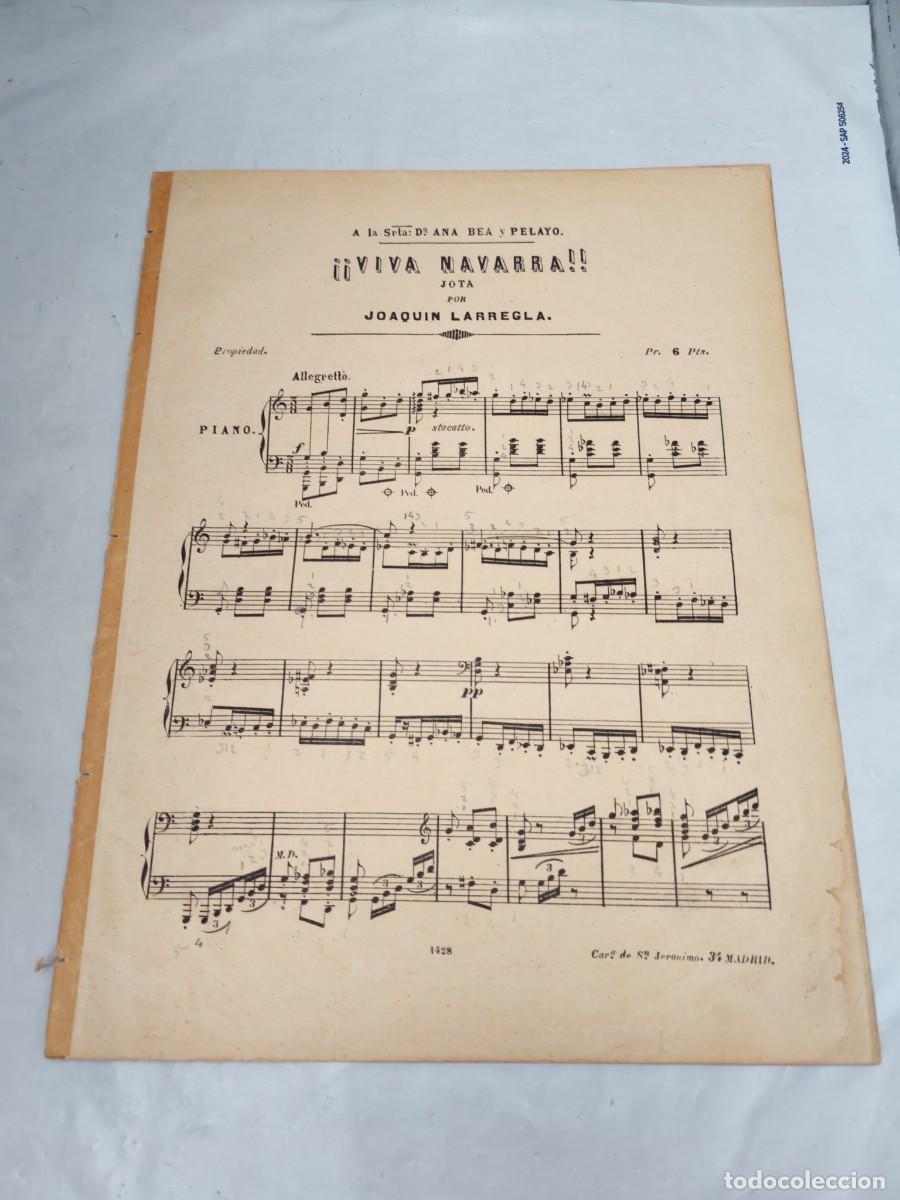 Libri antichi: Viva Navarra: Jota por Joaqu&iacute;n Larregla (edici&oacute;n 1900 aprox.)