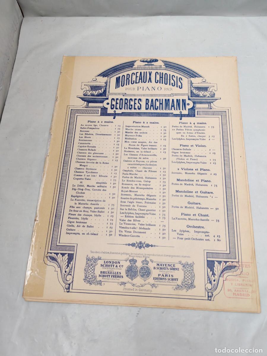 Libri antichi: Morceaux Choisis pour Piano par George Bachmann: LES, Imprommtu-Valse (edici&oacute;n 1900 aprox.)