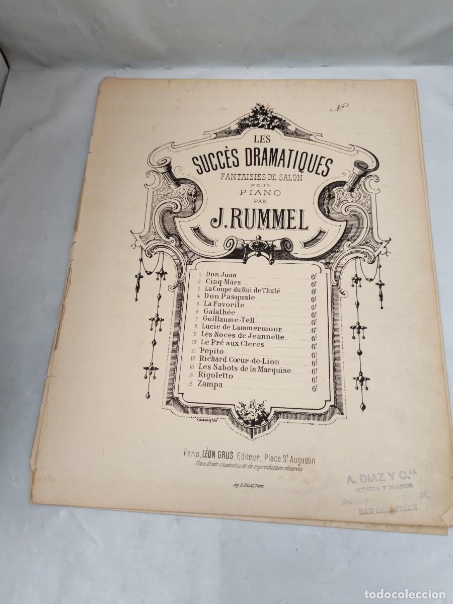 Libros antiguos: SUCCES DRAMATIQUES. Fantaisies de Salon pour Piano (Edici&oacute;n 1900 aprox.)