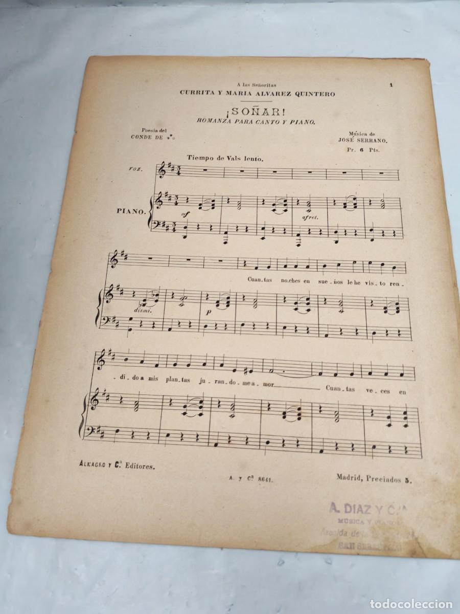 Libros antiguos: SO&Ntilde;AR. Romanza para canto y piano (Edici&oacute;n 1900 aprox.)