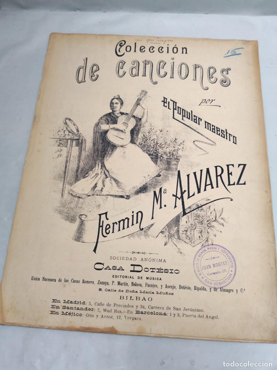 Libros antiguos: Colecci&oacute;n de Canciones por Ferm&iacute;n M&ordf; &Aacute;lvarez: LOS OJOS NEGROS, Canci&oacute;n espa&ntilde;ola (1900 aprox.)