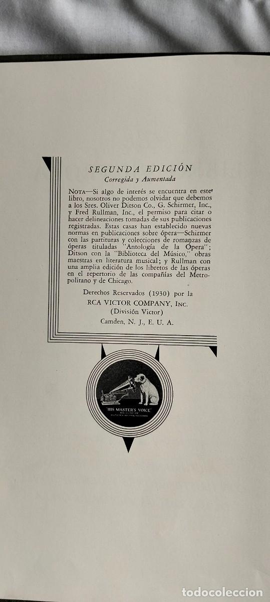 Libros antiguos: EL LIBRO VICTROLA DE LA &Oacute;PERA - Foto 7