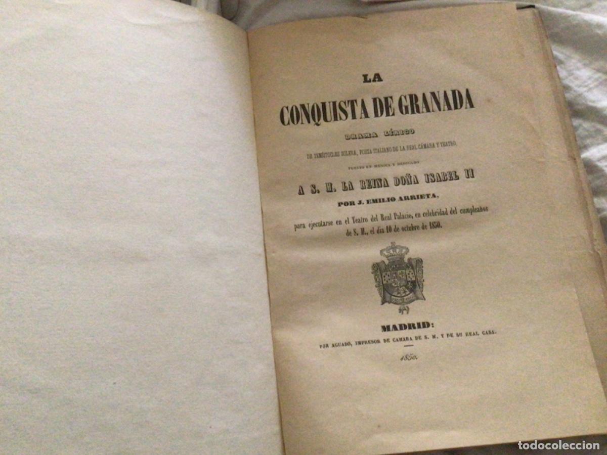 Libros antiguos: La conquista de granada por J.Emilio Arrieta 1850
