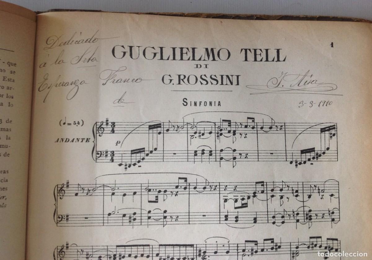 Libros antiguos: Facticio operas Guillermo Tell y Los Hugonotes con dedicatorias aut&oacute;grafas, ca. 1910