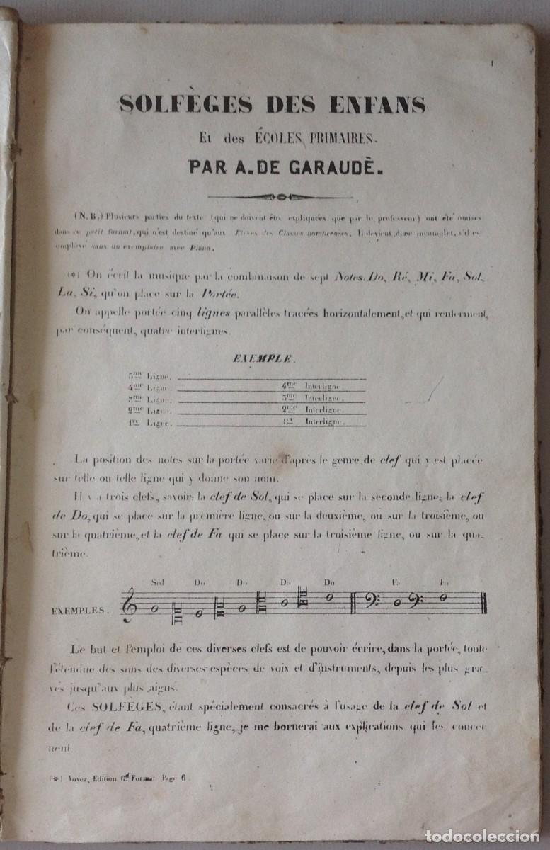 Libros antiguos: Garaud&eacute;, Alexis de. Solf&egrave;ges des enfants et des &eacute;coles primaires. Par&iacute;s: [s. n.], ca. 1843