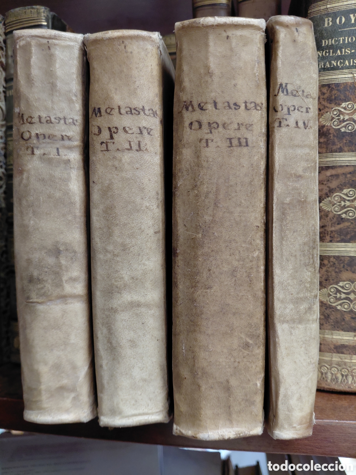 Libros antiguos: 1735 METASTASIO, Pietro [pseud. of Pietro Trapassi] Opere Drammatiche del Pietro Metastasio edizione