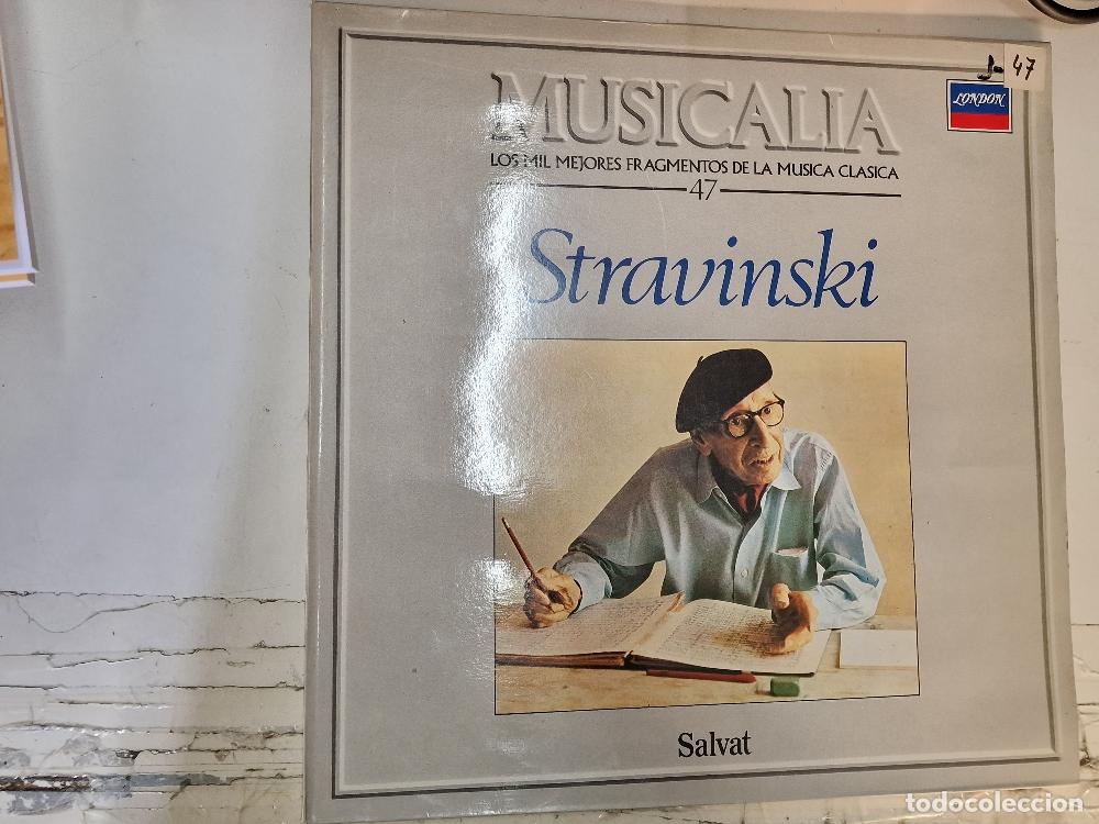 Libros antiguos: Disco LP: Musicalia 47 - Stravinski. Salvat. London. Los mil mejores fragmentos de la musica cl&aacute;sica
