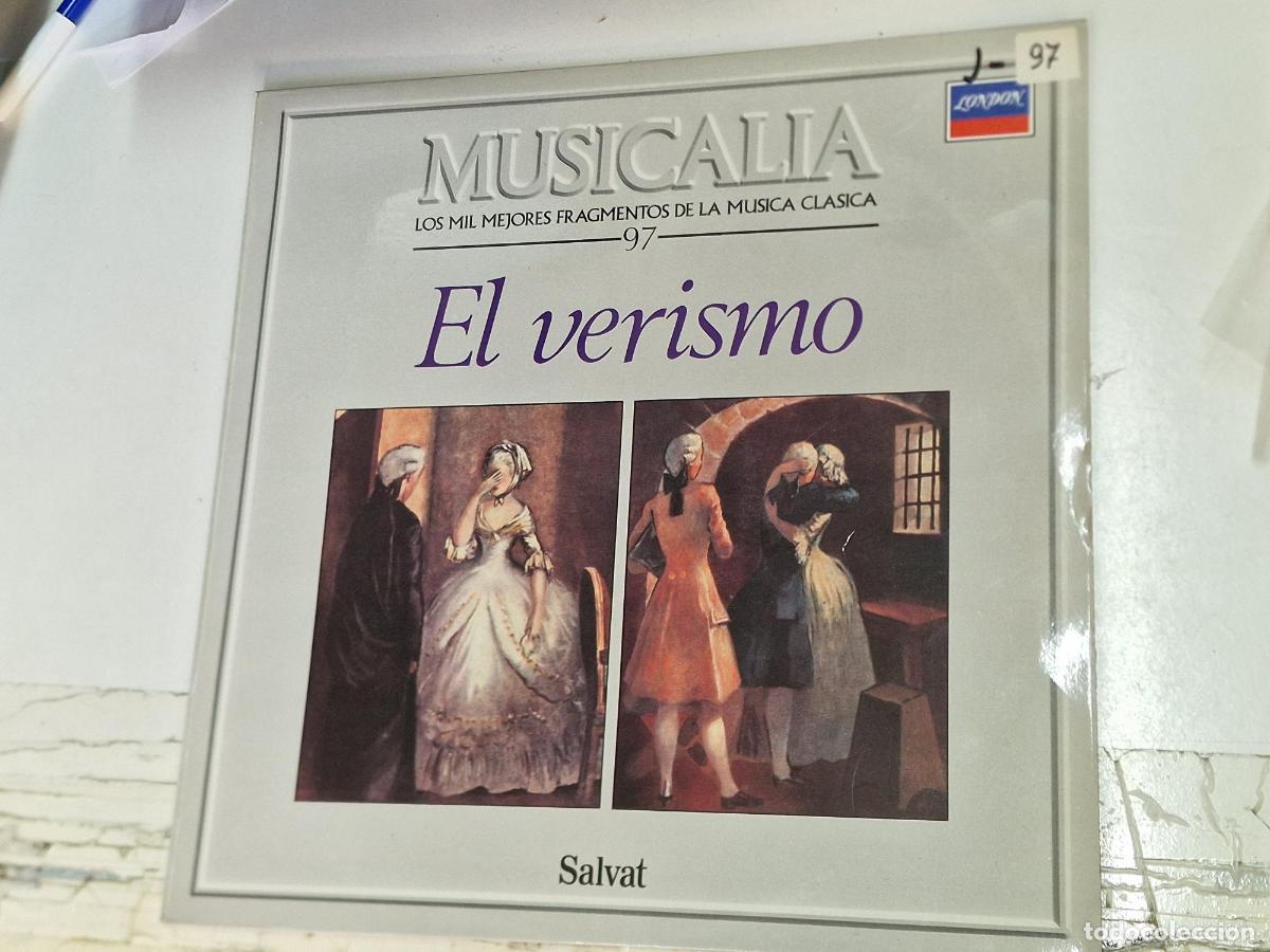Old books: Disco LP: Musicalia 97 - El verismo. Salvat. London. Los mil mejores fragmentos de la musica cl&aacute;sica