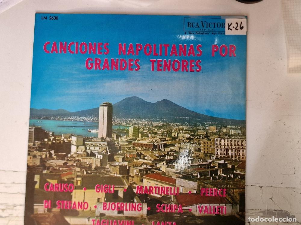 Libros antiguos: Disco LP: Canciones Napolitanas por Grandes Tenores: Caruso, Gigli, Martinelli - Varios