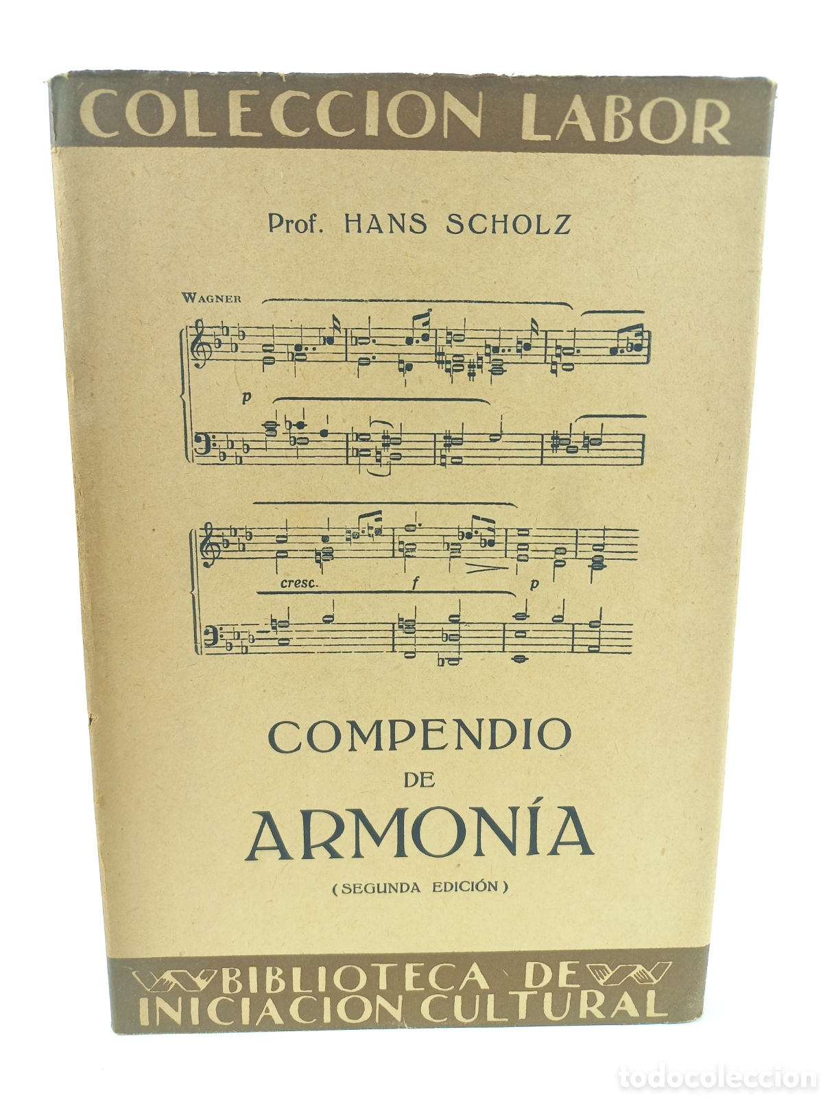 Libros antiguos: Compendio de Armon&iacute;a. Hans Scholz. Labor, 1928. M&uacute;sica.