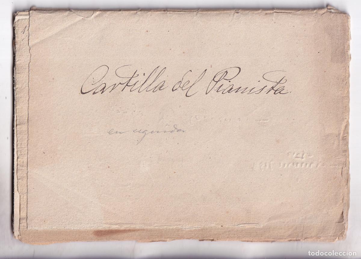Livres anciens: MANUSCRITO. ILDEFONSO MORENO CARRILLO: CARTILLA DEL PIANISTA. AUTOR DEL HIMNO DE LA GUARDIA CIVIL