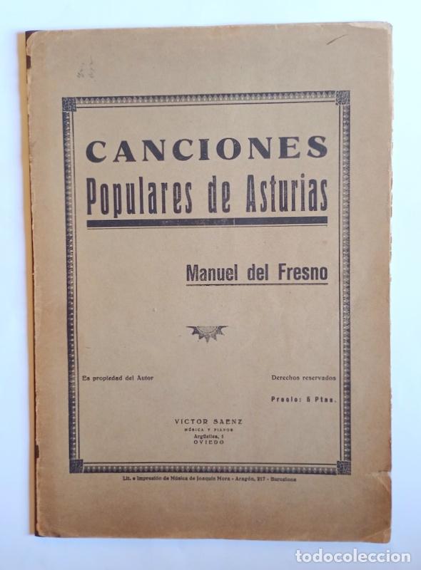 Libros antiguos: CANCIONES POPULARES DE ASTURIAS - MANUEL DEL FRESNO - CARPETILLA ORIGINAL DE 1931 CON 20 PARTITURAS