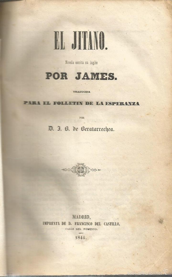 Libros antiguos: El jitano - JAMES. 1844 - Foto 2
