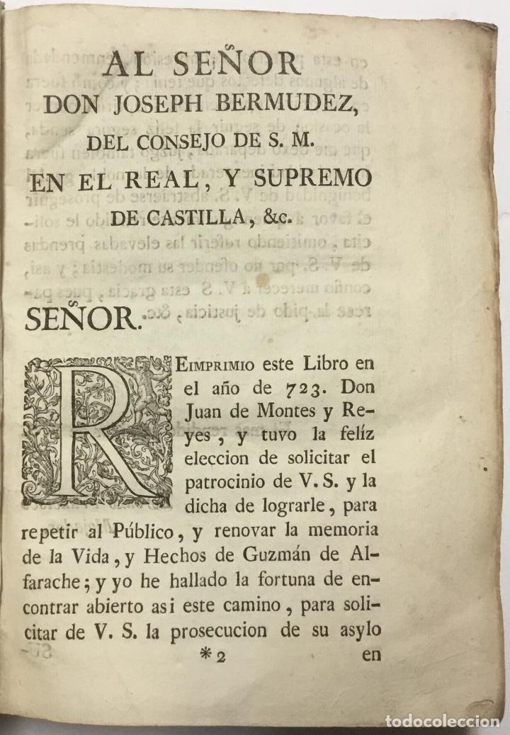 Libros antiguos: PRIMERA, Y SEGUNDA PARTE DE LA VIDA, Y HECHOS DEL PICARO GUZMAN DE ALFARACHE. - ALEMAN, Matheo. - Foto 2 - 114154528
