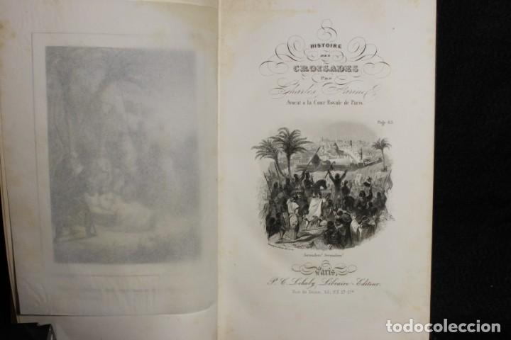 Libros antiguos: Histoire des Croisades par Charles Farine. 1860 h. - Foto 2 - 141805562