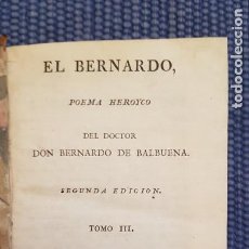 Libros antiguos: EL BERNARDO [DEL CARPIO], POEMA HEROYCO