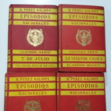 Libros antiguos: 4 TOMOS CON 8 OBRAS DE LA SEGUNDA SERIE DE EPISODIOS NACIONALES DE BENITO PÉREZ GALDÓS