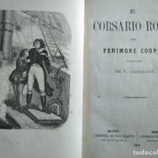 Libros antiguos: EL CORSARIO ROJO (1859) - FENIMORE COOPER, 4 GRABADOS. Lote 284627058