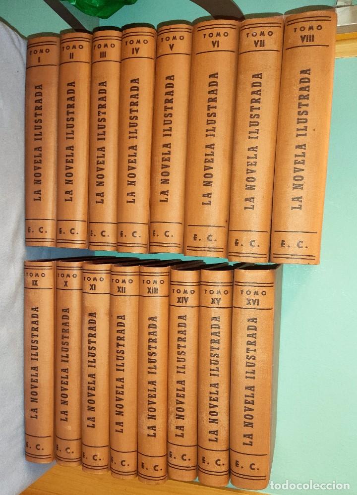 COLECCION COMPLETA 16 VOLUMENES DE LA NOVELA ILUSTRADA PRINCIPIOS S.XX EN EXCELENTE ESTADO (Libros antiguos (hasta 1936), raros y curiosos - Literatura - Narrativa - Novela Histórica)
