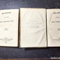 Libros antiguos: EUGENIO SUE: DOS ÉPOCAS 1772 Y 1810. 1850. 1.ª EDIC. ES ESPAÑOL.. Lote 355024428