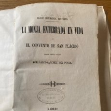 Libros antiguos: 1858 LA MONJA ENTERRADA EN VIDA Ó EL CONVENTO DE SAN PLÁCIDO. CON ILUSTRACIONES.. Lote 395057184
