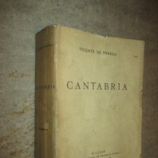 Libros antiguos: CANTABRIA, VICENTE DE PEREDA, 1923