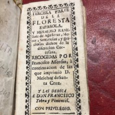 Libros antiguos: LIBRO PERGAMINO FLORESTA ESPAÑOLA 1751 PARTE MELCHOR DE SANTA CRUZ MADRID VIUDA JUAN GARCIA