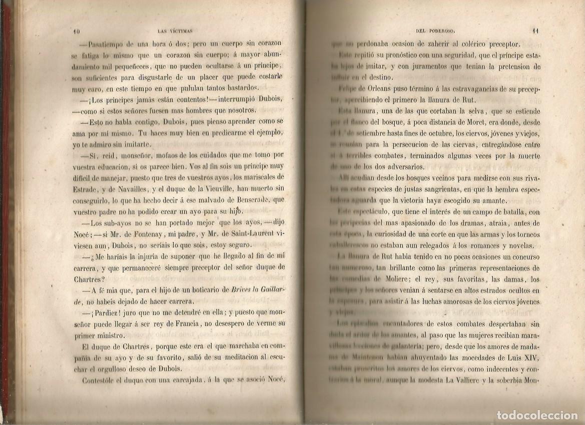 Libros antiguos: LAS VICTIMAS DEL PODEROSO - D.I.V.-1859 - Foto 2