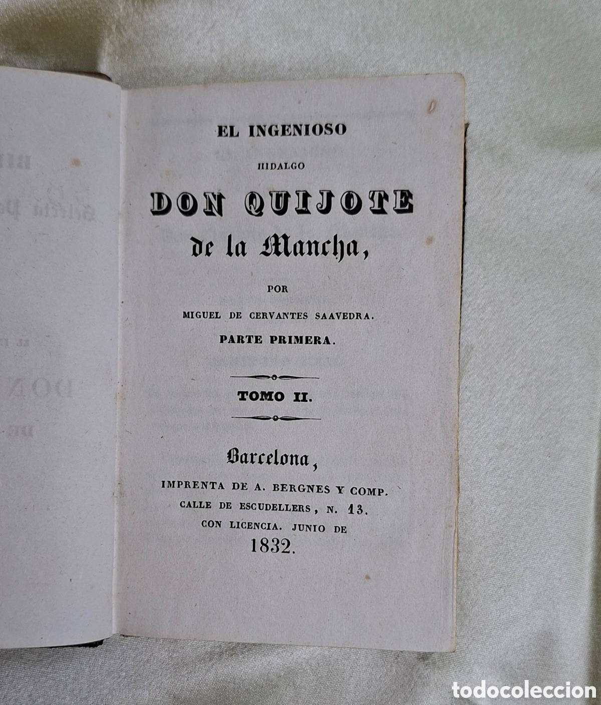 Livres anciens: Don Quijote de la Mancha (1832) Tomo II