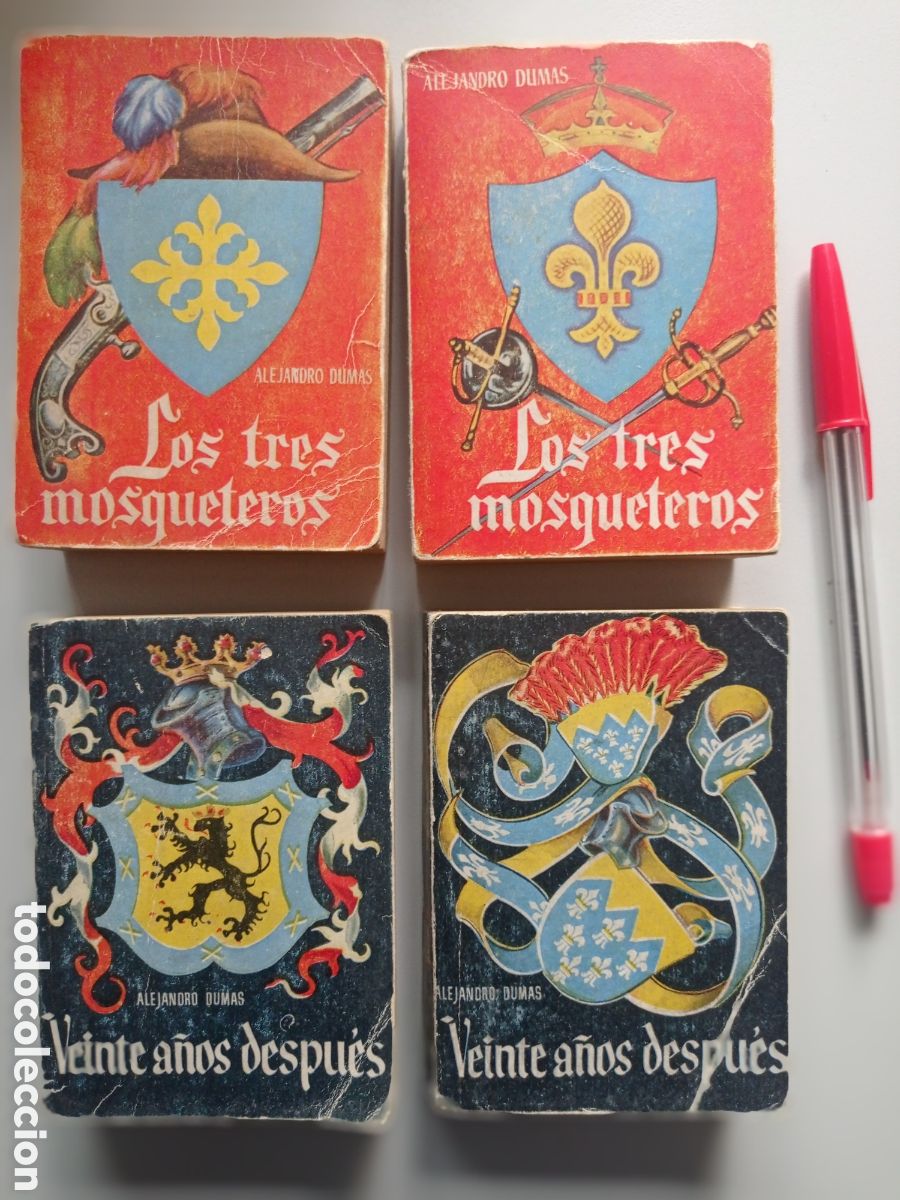 Libros antiguos: ALEJANDRO DUMAS. LOS TRES MOSQUETEROS - VEINTE A&Ntilde;OS DESPU&Eacute;S. BIBLIOTECA PULGA.