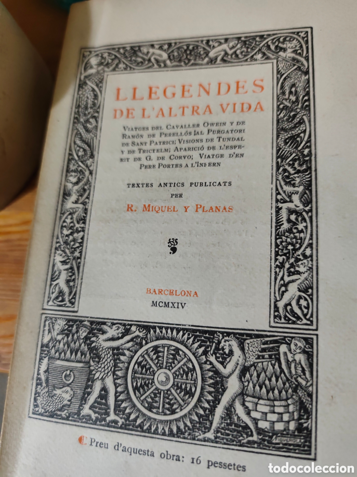 Libros antiguos: Llegendes de l'altra vida. Tomos II Y III. Miquel y Planas. 1914