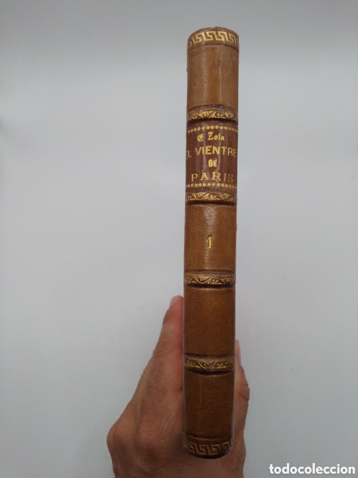 Libros antiguos: EL VIENTRE DE PAR&Iacute;S - EMILIO ZOLA - TOMO I - ED. EL COSMOS (H. 1888) - LUJOSA ENCUADERNACI&Oacute;N