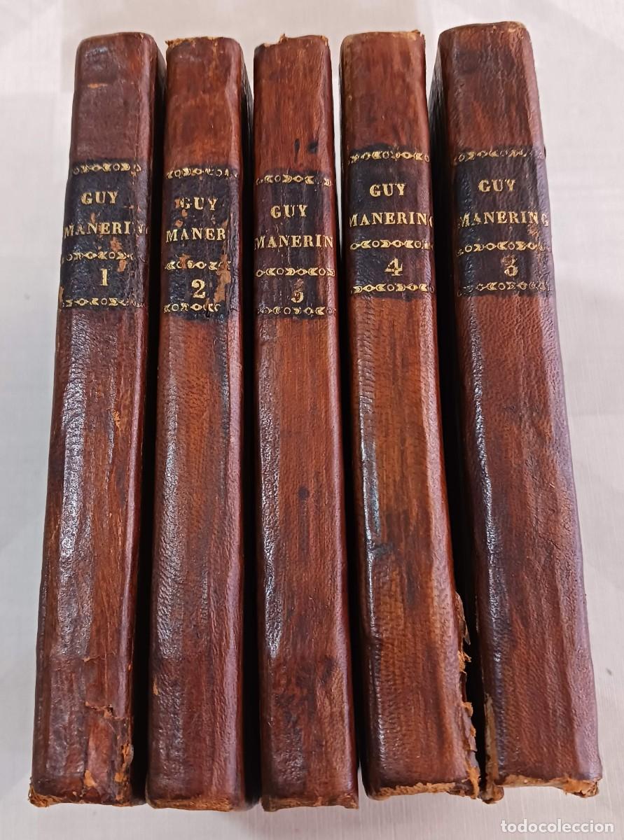 Libros antiguos: GUY MANNERING OU L&rsquo;ASTROLOGUE (1830) - OBRA COMPLETA EN 5 TOMOS
