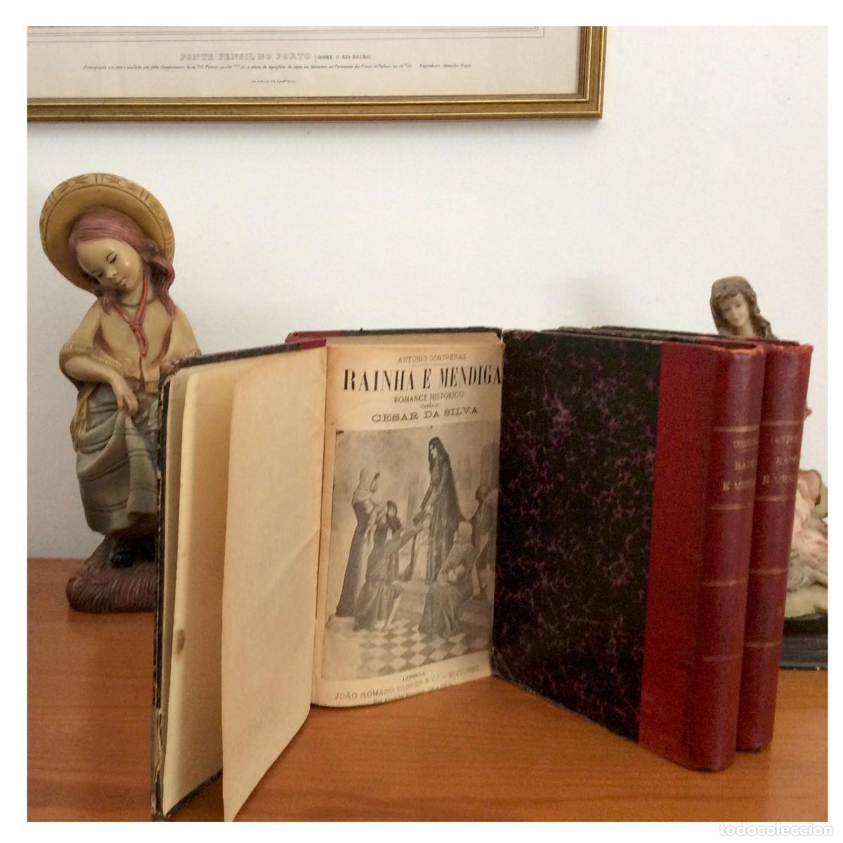 Libros antiguos: RAINHA E MENDIGA. CONTRERAS. (A.). 1.&ordf; edi&ccedil;&atilde;o portuguesa. 3 volumes, 190? ENVIO GR&Aacute;TIS