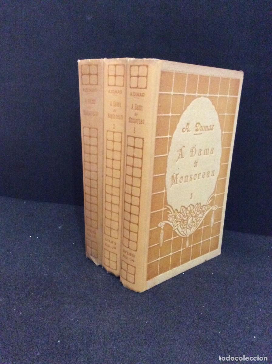 Libros antiguos: A Dama de Monsoreau - Volumes I, II e III de Alexandre Dumas. Edi&ccedil;&atilde;o Lello & Irm&atilde;o, Aprox. 1930