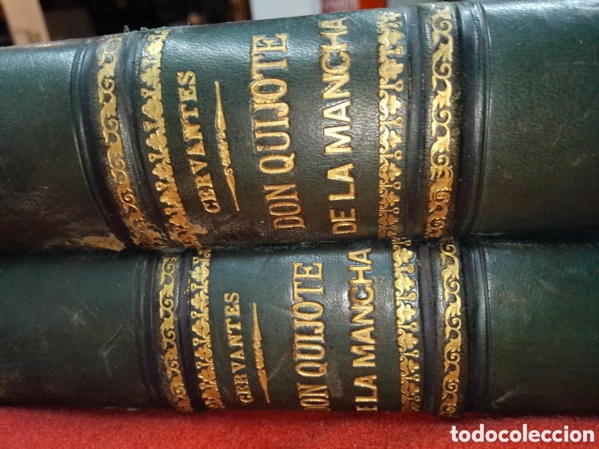 Libros antiguos: DON QUIJOTE DE LA MANCHA. Edici&oacute;n Monumental.a&ntilde;o 1879 Espasa y Compa&ntilde;&iacute;a. 2 Tomos(completo mapas..