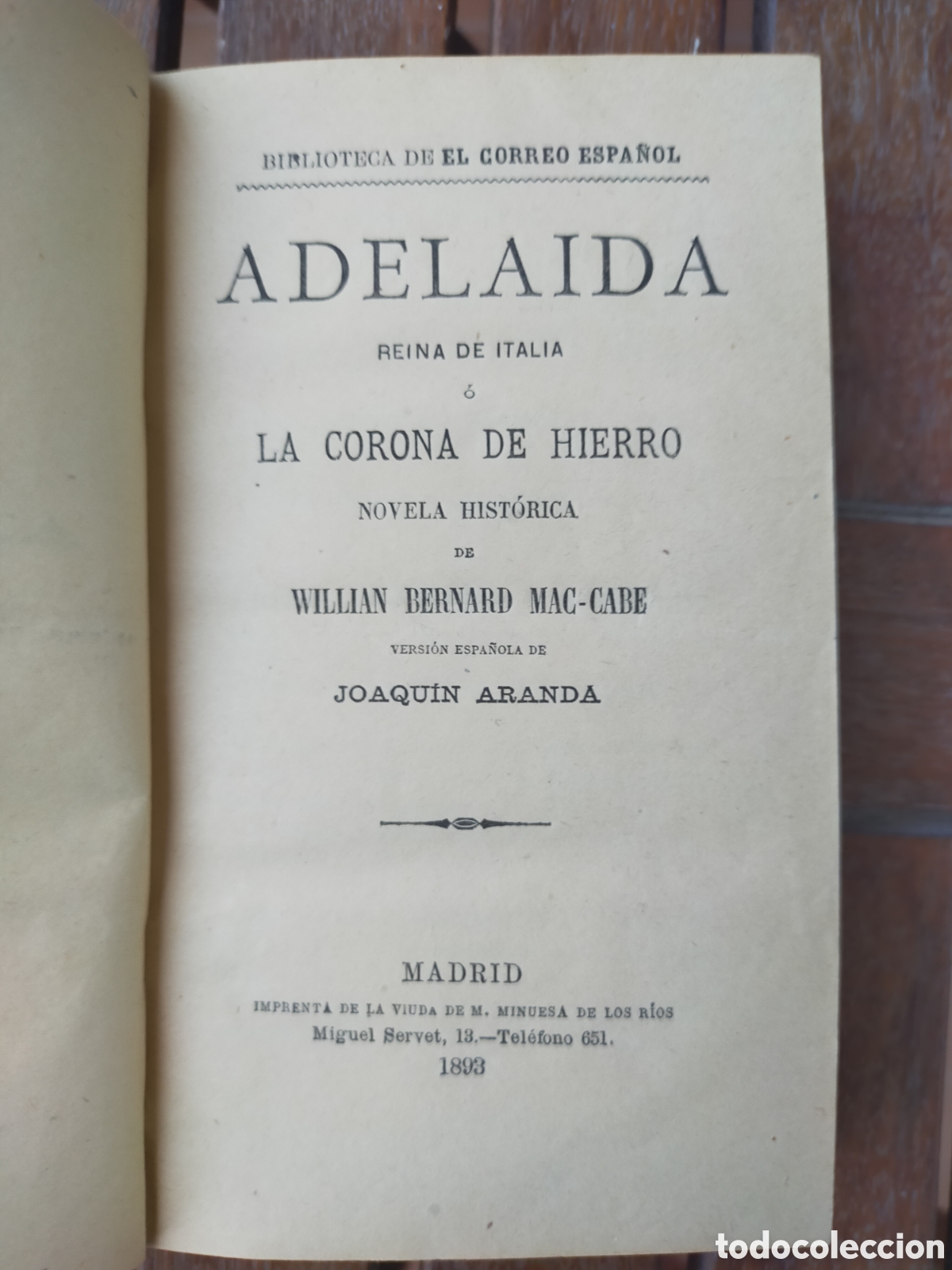 Libros antiguos: Adelaida, reina de Italia. William Bernard Mac-Cabe