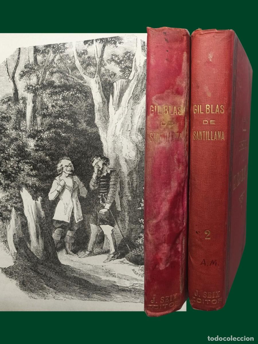 Libros antiguos: HISTORIA DE GIL BLAS DE SANTILLANA. M. Le Sage. 2 Vol&uacute;menes. 1860