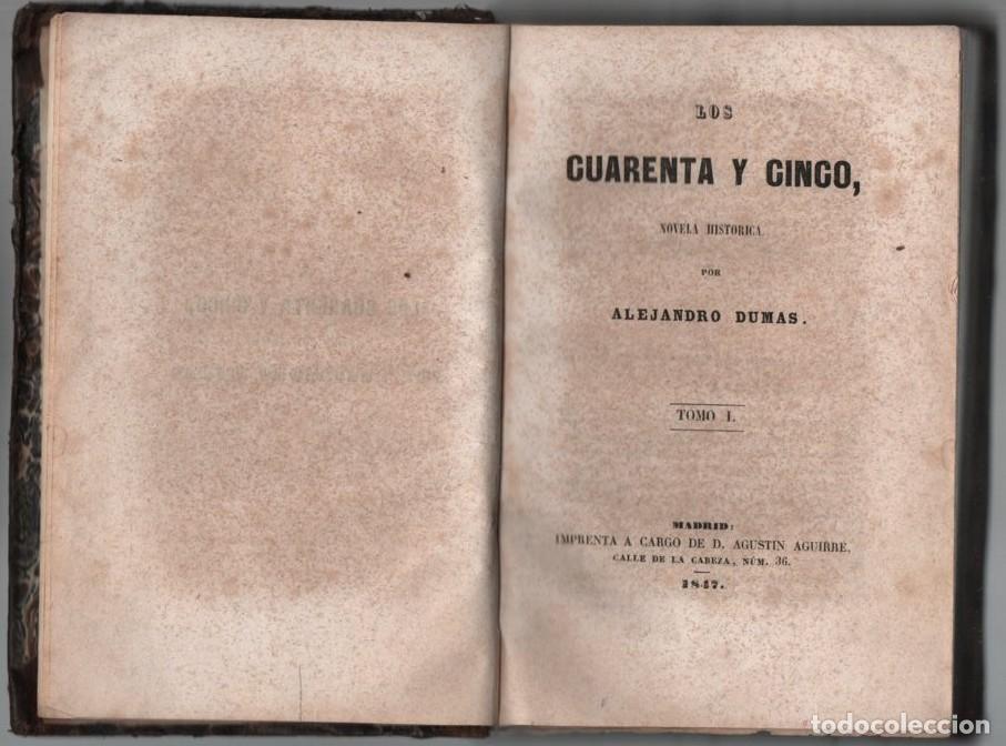 Libros antiguos: LOS CUARENTA Y CINCO DUMAS, ALEJANDRO A-NOVHIS-0373