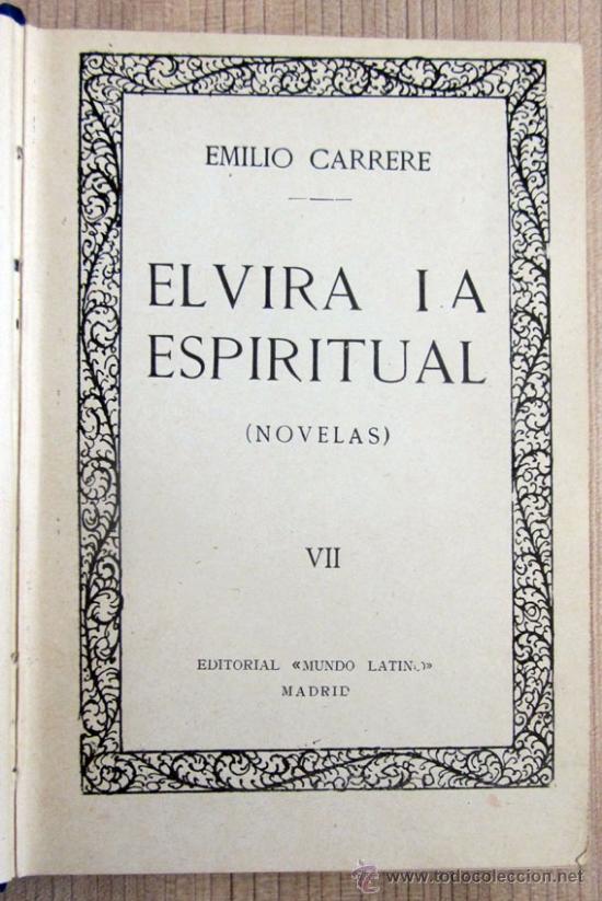 Libros antiguos: ELVIRA LA ESPIRITUAL - Foto 2