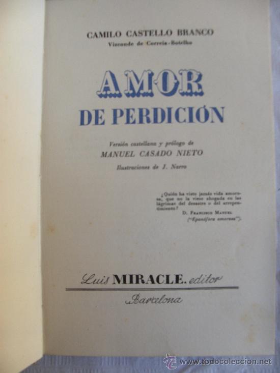 Libros antiguos: amor de perdicion - Foto 2