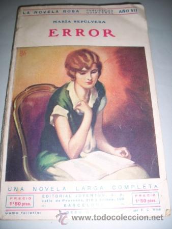 Libros antiguos: SEP&Uacute;LVEDA, Mar&iacute;a. Error - Foto 1