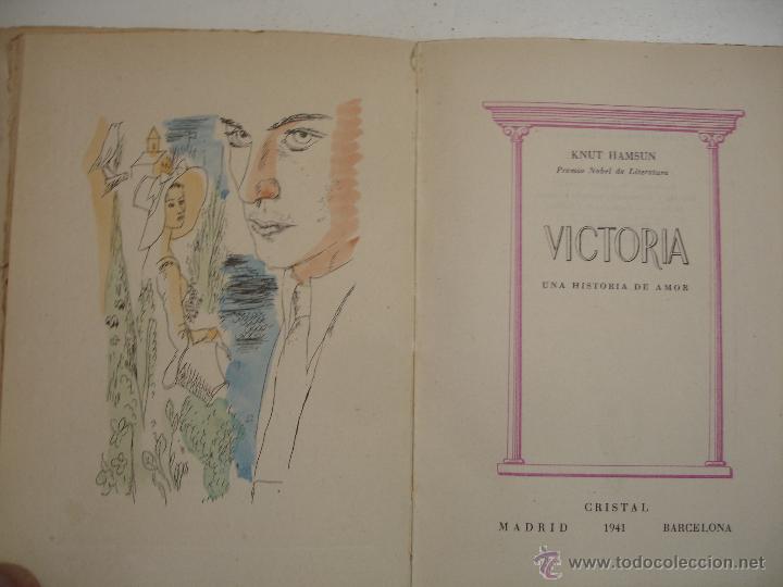 Libros antiguos: Knut Hamsun: Victoria - Foto 2