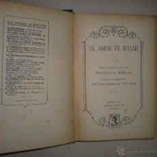 Libros antiguos: EL AMOR DE DAVID . 1928. FLORENCIA. L. BARCLAY
