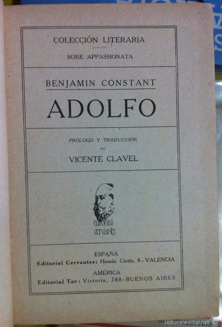 Libros antiguos: Benjamin Constant. Adolfo. 1916 - Foto 3