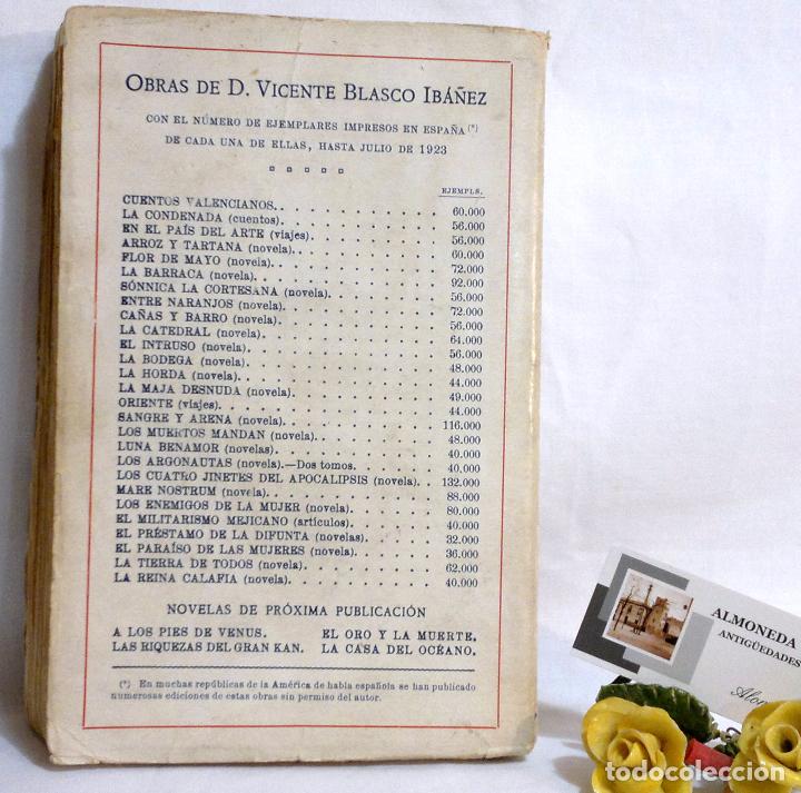 Libros antiguos: AÑO 1923. La Reina Calafia. Novela BLASCO IBAÑEZ, Vicente, 1º EDICIÓN 40.000 EJEMPLARES. - Foto 3 - 75417727