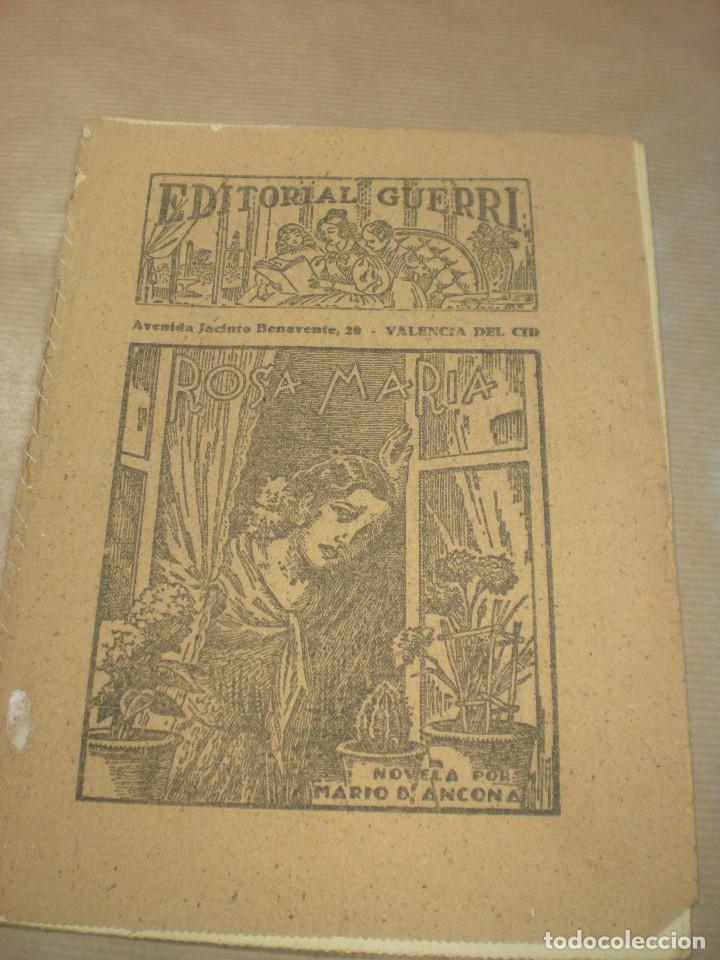 Libros antiguos: Rosa María, Novela de Mario D´ancona, Editorial Guerri, folletín de los años 30, cuadernos 171-72