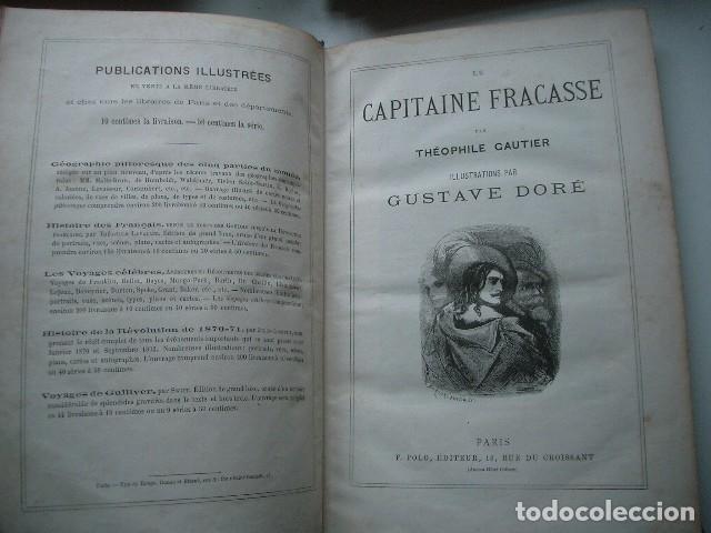 Libros antiguos: Le Capitaine Fracasse Théophile GAUTIER, Gustave DORé, by Paris, F. Polo, éditeur, P - Foto 4 - 112216087