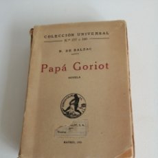 Libros antiguos: PAPA GORIOT. BALZAC. 1935. ESPASA CALPE.. Lote 173425193