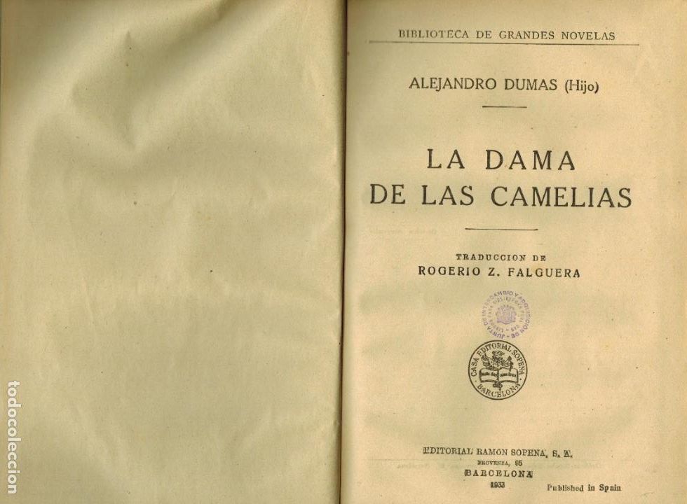 Libros antiguos: LA DAMA DE LAS CAMELIAS - Foto 1